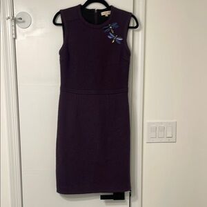 Purple Sleeveless Dress Tory Burch